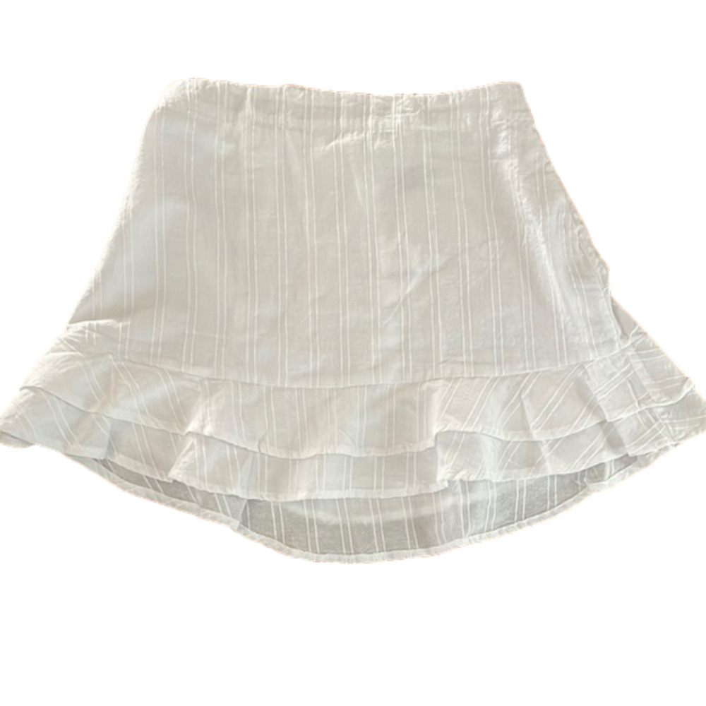 🌿Women’s cotton white tiered mini skirt - size S🌿